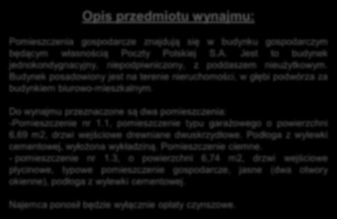 budynku gospodarczym będącym własnością