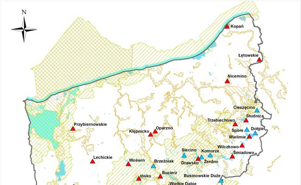 ocena stanu JCWP jeziornych za lata 2011-2015 oceną objęto 47 jezior stan dobry - 17 jezior stan zły - 30 jezior ocena stanu JCWP to wynik uzyskany z porównania klasyfikacji ekologicznej i