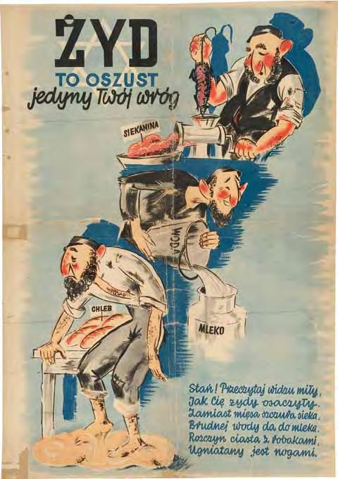 Polacy ratujący Żydów w latach II wojny światowej karta nr 4 Za pomocą antysemickich plakatów