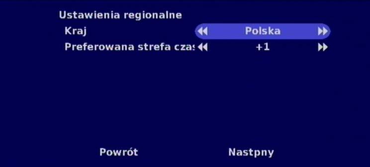 PIERWSZA INSTALACJA Wskazówka: W razie niepewności, czy dokonane w poprzednim menu ustawienie było prawidłowe podczas całej pierwszej instalacji można zamiast przycisku Następny wybrać przycisk