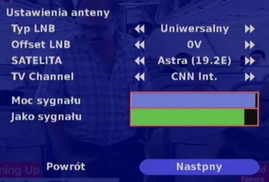 PIERWSZA INSTALACJA Wybrać ustawienie Jedna antena/jeden LNB, jeżeli używana jest jedna antena/jeden LNB. W przypadku odbioru Multifeed (np.