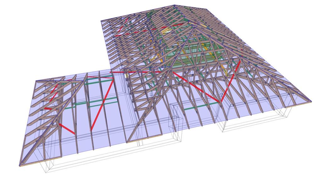 Następnym krokiem w projektowaniu dachu jest dobranie odpowiednich rozwiązań konstrukcyjnych i układów wiązarów dachowych.