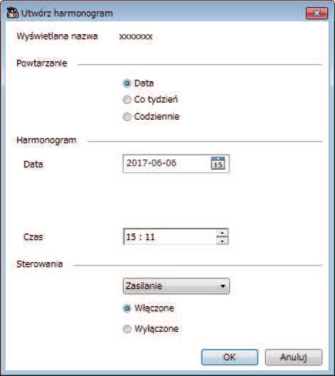 Plnownie zdrzeń projektor 19 Możn zplnowć utomtyczne wykonywnie zdrzeń w projektorze, np. włącznie lub wyłącznie projektor lub przełącznie źródeł wejści.