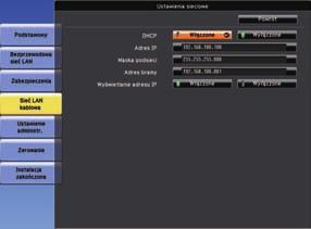 Wybór ustwień sieciowych projektor 9 Aby wybrć sposób połączeni między komputerem projektorem, wykonj poniższe czynności, nstępnie skonfiguruj projektor.