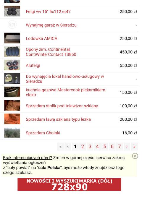 Na podstronie Najnowsze oferty (link więcej w dolnym bloku na stronie głównej serwisu) oraz w wynikach wyszukiwania ( szukaj w części górnej).