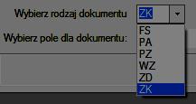 Po przypisaniu w Subiekcie do dokumentu pola własnego (tekstowego, słownikowego lub SQL) możemy przystąpić do konfiguracji