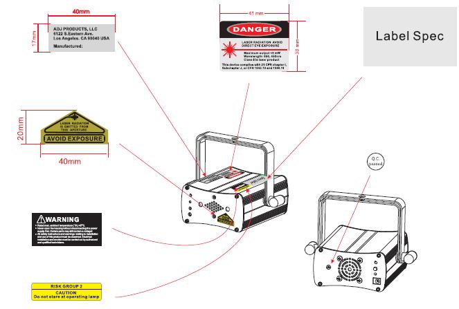ETYKIETY OSTRZEGAWCZE DOTYCZĄCE LASERA Wersja US Oznaczenie Etykiety Wersja Europejska Oznaczenie