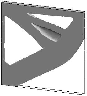 SOLIDWORKS Simulation 2. Kliknij Oblicz wygładzoną siatkę. Program tworzy gładkie powierzchnie zoptymalizowanego kształtu, tak aby ostateczny projekt był gotowy do produkcji. 3. Kliknąć.