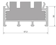 L=4500mm Numer Kolor Wymiary Opakowanie/m TSUK68-30 RC szary** 67,2x30mm 9 TSUK68-100