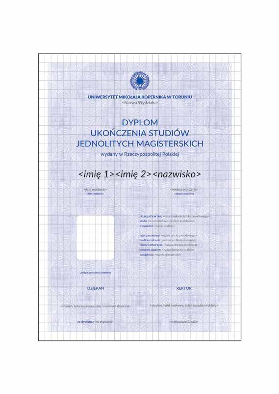 1,5x 1,5x System Identyfikacji Wizualnej x y y 2y 5y 8y 4.1.5 Druki i dokumenty Wzór dyplomu ukończenia studiów 2y 1 2 3 4 5 8y 5y y 2y 2y 6 9 10 12 7 8 11 2y 2y 2y 14y 1 2 3 4 5 6 7 8 9 10 11 12 210