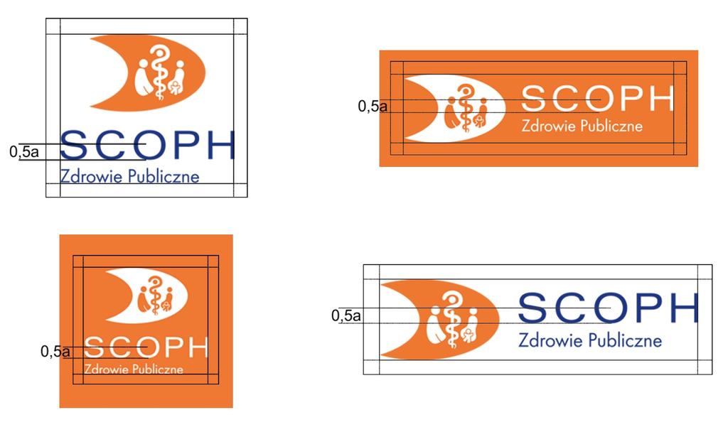 3.2. Pola ochronne Rycina 3.2.1 przedstawia prawidłowe pole ochronne wokół logo Programu Stałego, na przykładzie logo programu SCOPH.