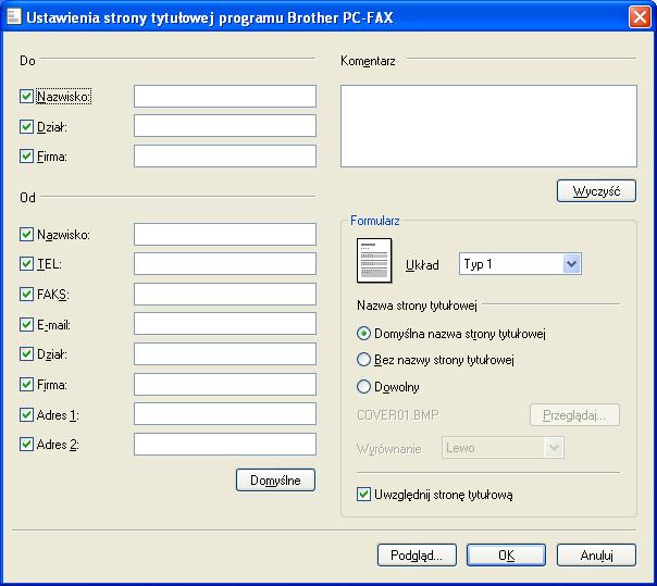 Oprogramowanie Brother PC-FAX (modele MFC-9460CDN, MFC-9465CDN i MFC-9970CDW) Interfejs użytkownika Można wybrać rodzaj interfejsu użytkownika z dwóch opcji: Styl prosty lub Styl faksu.