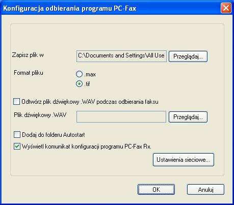 Oprogramowanie Brother PC-FAX (modele MFC-9460CDN, MFC-9465CDN i MFC-9970CDW) Uruchamianie oprogramowania PC-FAX do odbierania faksów na komputerze 6 Kliknij przycisk Start, Wszystkie programy,