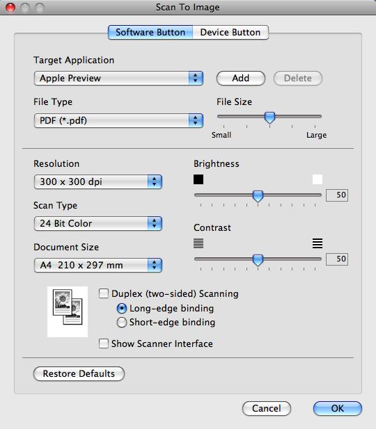 ControlCenter2 Obraz (przykład: Apple Preview) 10 Funkcja Scan to Image (Skanuj do obrazu) umożliwia zeskanowanie obrazu bezpośrednio do aplikacji graficznej w celu edycji.