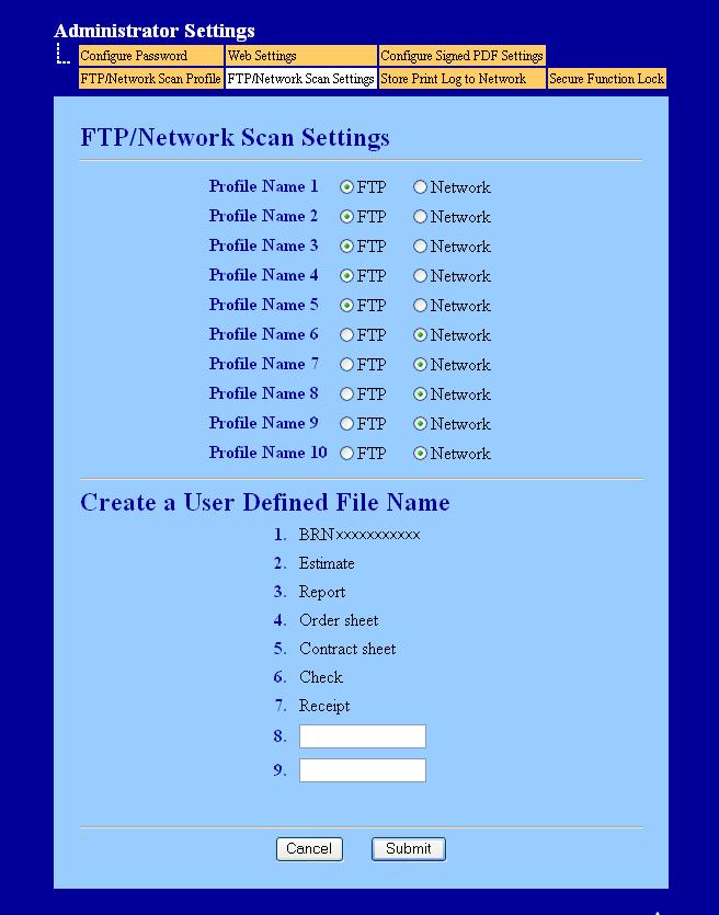 Skanowanie sieciowe Aby skorzystać z systemu zarządzania przez przeglądarkę WWW, wpisz http://xxx.xxx.xxx.xxx (gdzie xxx.xxx.xxx.xxx to adres IP urządzenia) w przeglądarce.