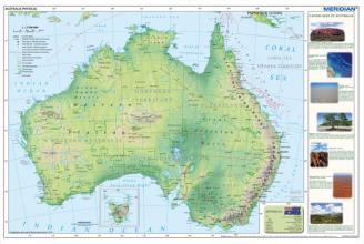 Australii. Mapa w języku angielskim.