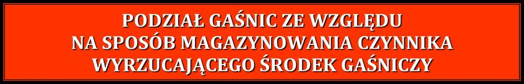 Uruchomienie gaśnicy następuje przez naciśnięcie dźwigni - dźwignia otwiera zawór odcinający.