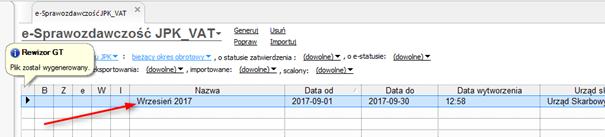 8 JPK INSERT GT W pierwszej kolejności należy podać nazwę pliku. Program może też generować ją automatycznie.