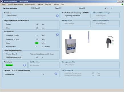 Typ EasyConnect FOR THE COMMISSIONING AND DIAGNOSIS OF EASYLAB COMPONENTS, FSE, AND FMS Software for the configuration and diagnosis of controllers Type TCU3, adapter modules TAM, automatic sash