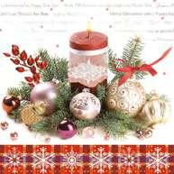 30 Xmas Decor With Red Candle SLGW 0123 01 str.