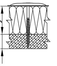 ZAMOCOWANIA IZOLACJI DACHOWYCH PARAMETRY MONTAŻU h nom t fix POK-041 + WW Typ podłoża Drewno Sklejka Płyta OSB Średnica
