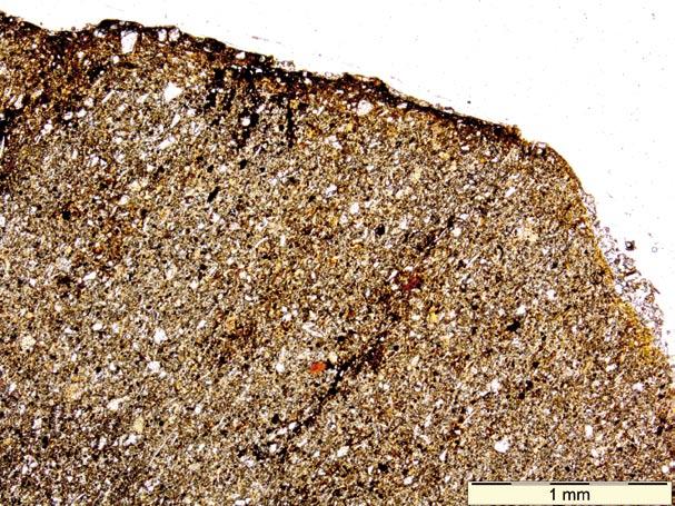 Fig. 9. Wierzawice. Powder (ca 5 mm) of levelled surface Ryc. 9. Wierzawice. Proszek (ok.