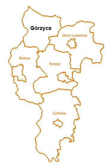 3. OGÓLNA CHARAKTERYSTYKA GMINY GÓRZYCA 3.1. Położenie administracyjne Gmina Górzyca położona jest w północno-zachodniej części województwa lubuskiego, w północnej części powiatu słubickiego.