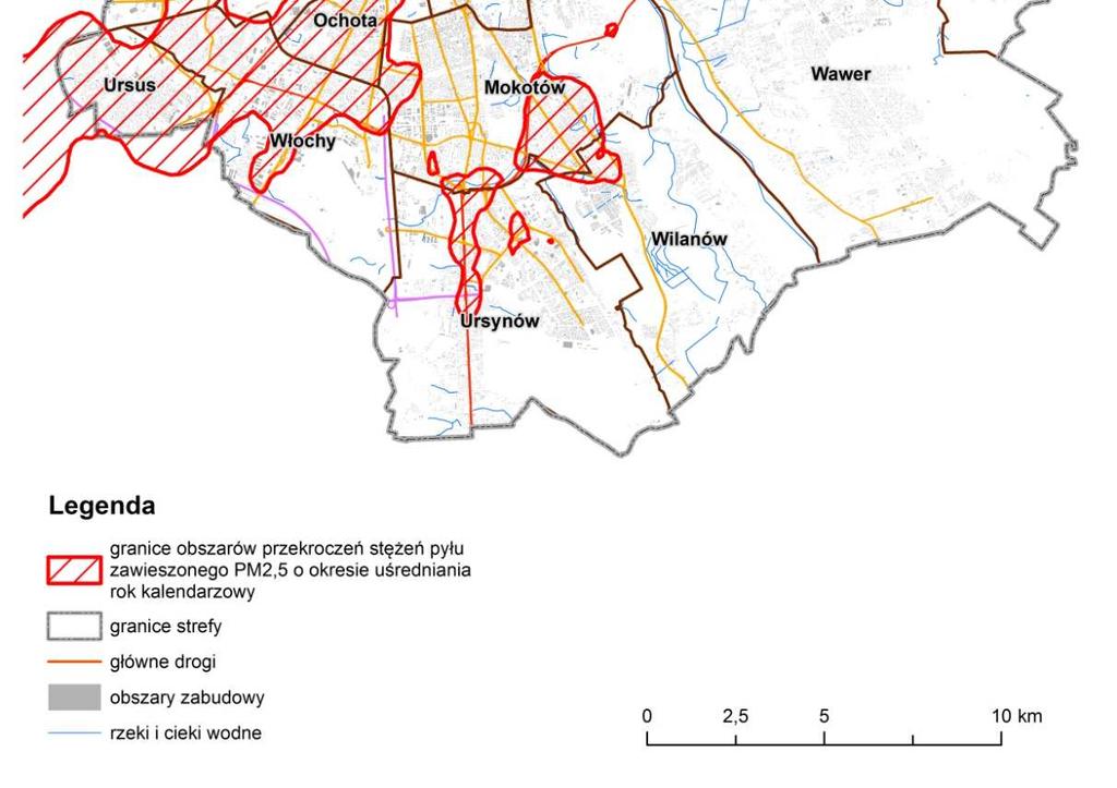 zawieszonego PM2,5 o okresie uśredniania wyników