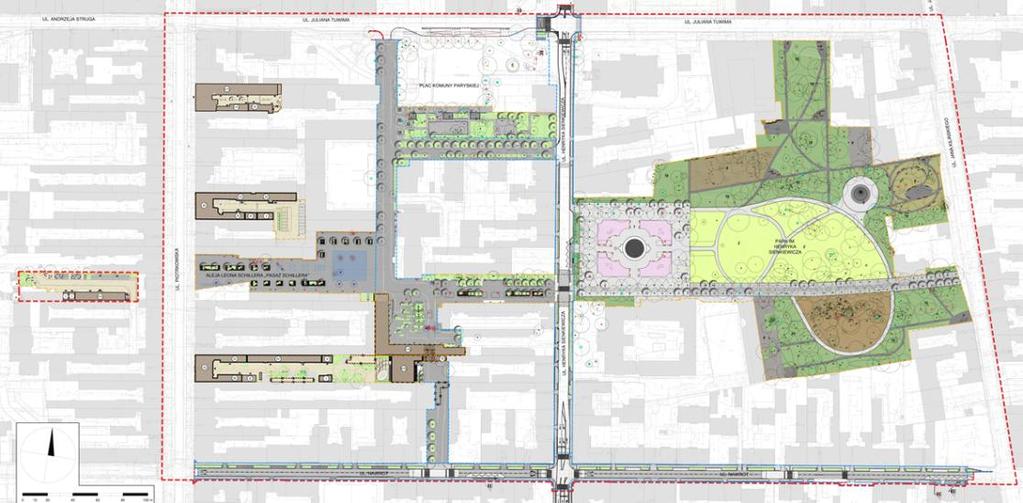 WIZUALIZACJA REWITALIZACJA OBSZAROWA CENTRUM ŁODZI WYBRANE INWESTYCJE PROJEKT NR 5 Docelowa struktura funkcji