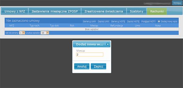 4. Rozdział IV 4.1. Rachunki Zgodnie z Zarządzeniem Nr 61/2015/DSOZ Prezesa Narodowego Funduszu Zdrowia z dnia 16 września 2015 r.