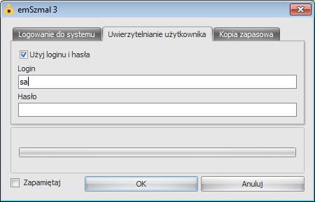 Uwaga: Jeśli baza o podanej nazwie nie istnieje na serwerze, to zostanie ona automatycznie utworzona. Pamiętaj: Nie należy łączyć się do baz danych innych programów!