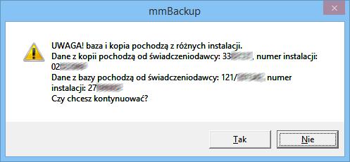 W przypadku wystąpienia ryzyka nadpisania danych przez dane innego świadczeniodawcy, wyświetlony zostanie