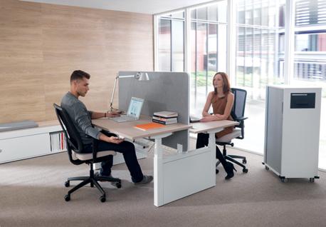 Your choice sit or stand. Whether you stand or sit, you have a comfortable individual space to work in!