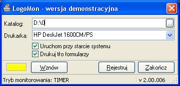 Logotech-AA LogoMon ver. 2.00.006 Str: 8 Uruchomienie programu Po zainstalowaniu aktywna jest opcja programu Uruchamiaj przy starcie systemu.