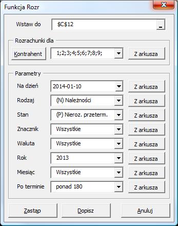 Funkcje zdefiniowane w programie 3 12 Rejestry z polem znacznika UE: -1 wszystkie rodzaje rejestrów 0 rejestry niezaznaczone 1 rejestry zaznaczone iusl Rejestry z polem znacznika Usługa: -1 wszystkie