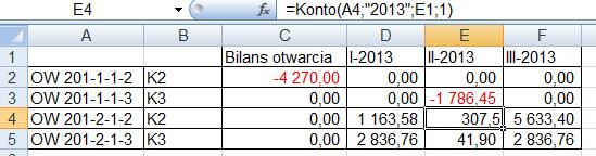 W rezultacie do komórki zostanie wprowadzona formuła identyczna z opisanymi powyżej wpisywanymi bezpośrednio, łatwiejsze jest tylko wykonanie tej czynności.