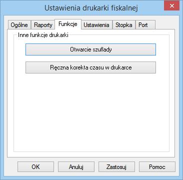 4.5.3 Zakładka Funkcje Rys. 47 Ustawienia drukarki fiskalnej - Zakładka Raporty. Rys. 48 Ustawienia drukarki fiskalnej - Zakładka Funkcje.