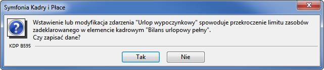 Jeżeli chcemy wprowadzić zdarzenie (w tym wypadku urlop) następnemu pracownikowi, zaznaczamy wybrane dni kursorem myszy.