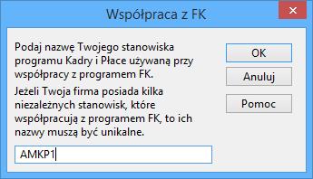 Podręcznik użytkownika Sage Symfonia Kadry i Płace 230 Eksport do FK Wykonanie raportu Polecenie księgowania z zaznaczonym polem Eksport do FK spowoduje wysłanie danych do programu Finanse i