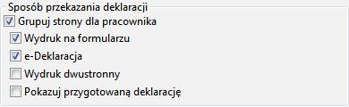 Generowany jest plik XML, jaki za pomocą programu e-deklaracje można przesłać do Urzędu Skarbowego.