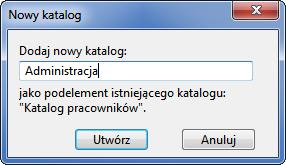 okno z prawej strony będzie puste. Rys. 107 Okno Pracownicy - brak struktury katalogów i wprowadzonych pracowników.