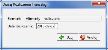 Podręcznik użytkownika Sage Symfonia Kadry i Płace 158 Rys. 201 Okno Edycja zdarzenia rozliczenie transakcji.