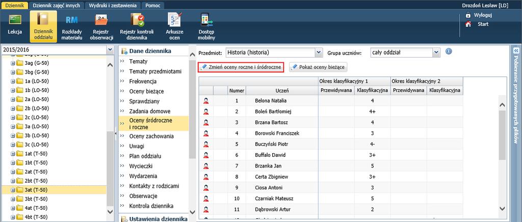 UONET+. Jak przygotować i wydrukować arkusze ocen i świadectwa uczniów? 6/16 3.