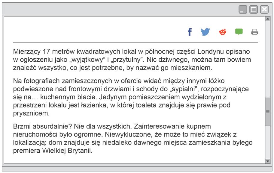 10 0 6 An unusual house Your Polish friend shows you an article from a Polish website about a property for sale in London. Answer the questions in English.