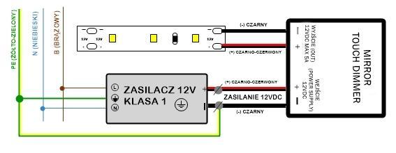 W przeciwnym wypadku układ może nie reagować na dotyk, lub reagować w ograniczonym zakresie i z znacznie słabszą czułością. Schematy podłączenia pokazują poniższe rysunki.