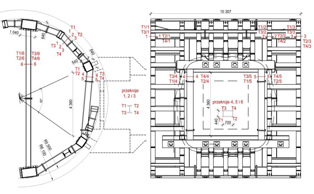 Monitoing technologicznych ram zabezpieczenia przejśc poprzecznych 169 Rys. 5.