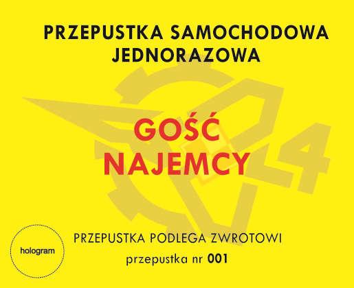 6. Wzory przepustek samochodowych dla OSÓB TRZECICH.