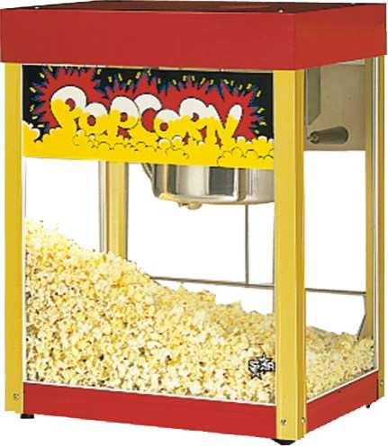 , kolor drewnopodobny 4 990 39R-A Urządzenie do popcornu, 135 porcji / godz., kolor czerwony 4 990 39S-A Urządzenie do popcornu, 135 porcji / godz.