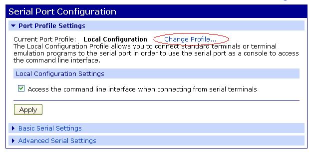 W sytuacji, gdy port miał już ustawiony profil pojawi się okno przedstawione na rys. 47. Należy wtedy wybrać zaznaczoną opcję Change profile i pojawi się wtedy okno przedstawione na rys. 46. Rys.