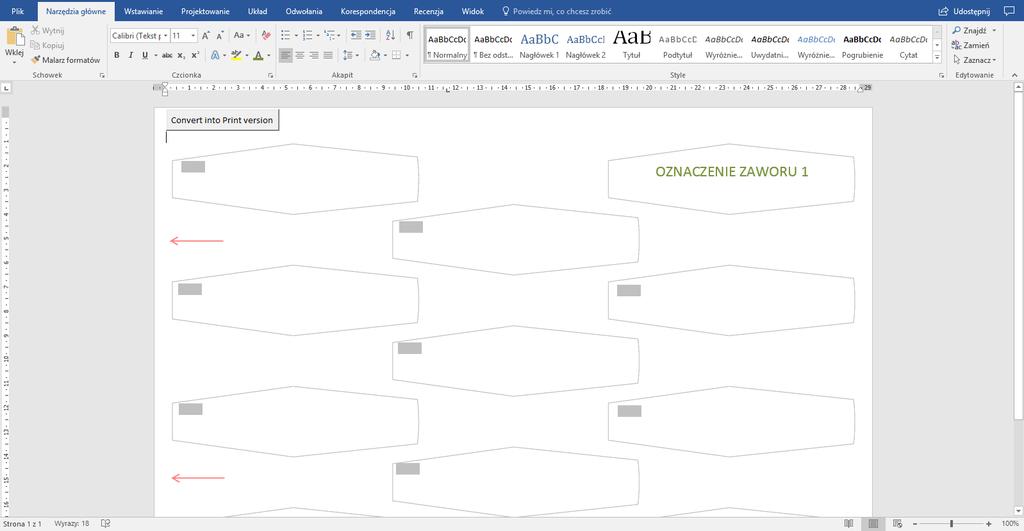 2 Tworzenie szablonu do druku Niniejsza instrukcja pokazuje krok po kroku, jak prawidłowo przygotować etykiety na podstawie szablonu w programie Microsoft Office Word.